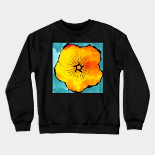 Orange Flower Crewneck Sweatshirt